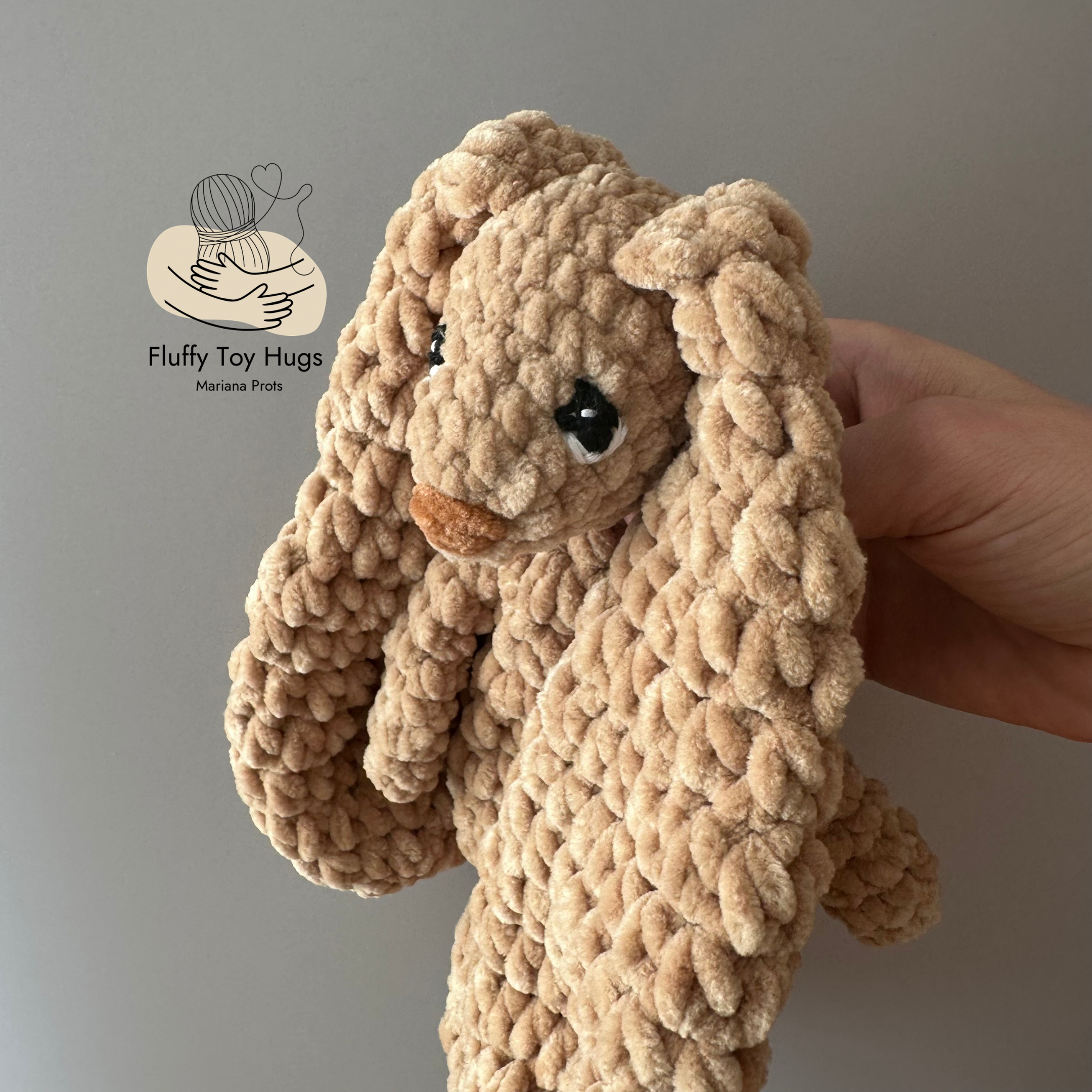 Crochet Bunny Pattern PDF | 2 Sizes Mini & Large Amigurumi Rabbit Lovey