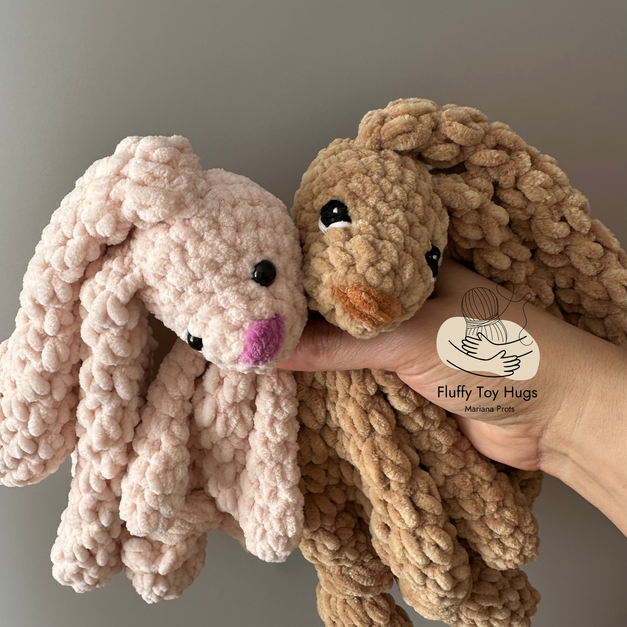 Crochet Bunny Pattern PDF | 2 Sizes Mini & Large Amigurumi Rabbit Lovey