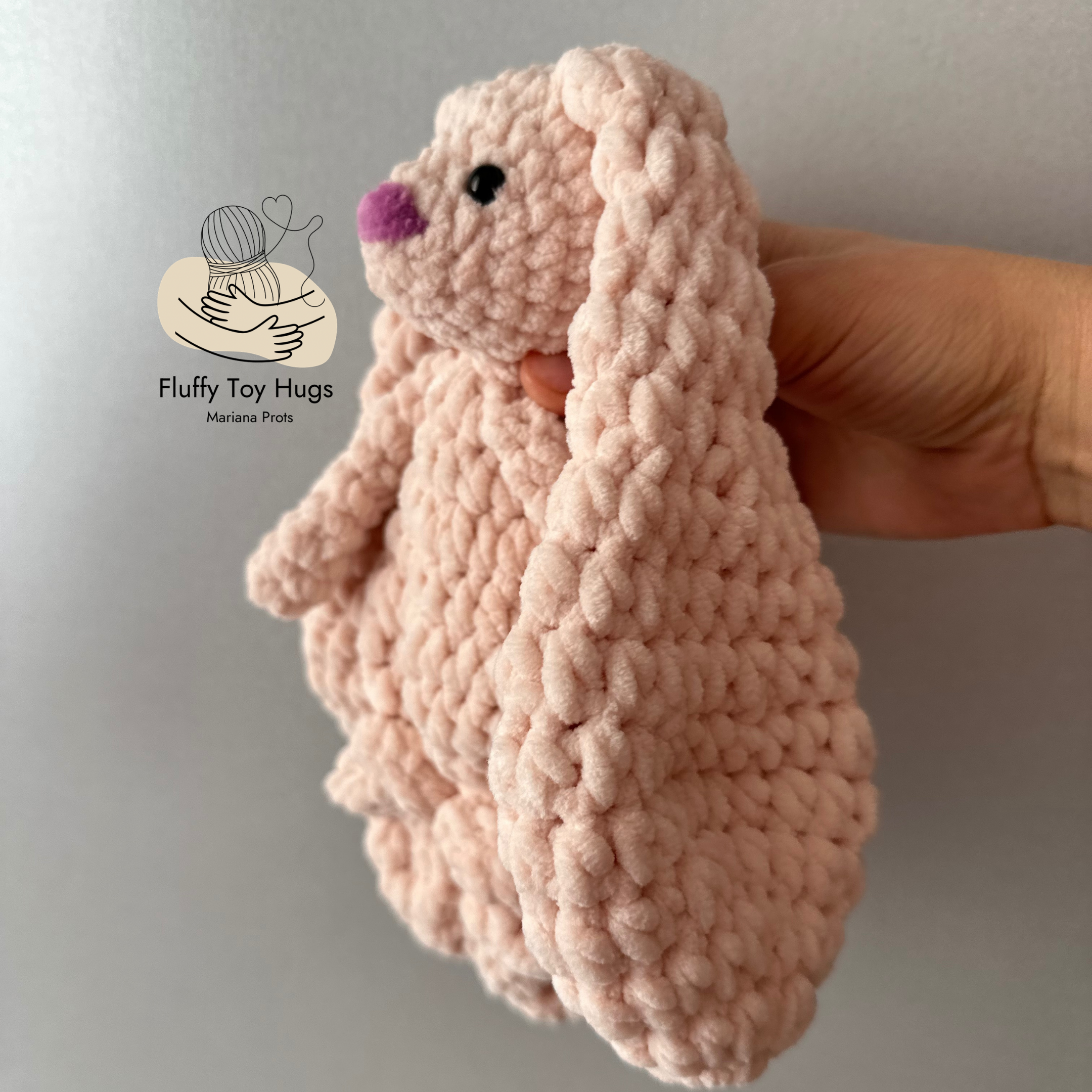 Crochet Bunny Pattern PDF | 2 Sizes Mini & Large Amigurumi Rabbit Lovey