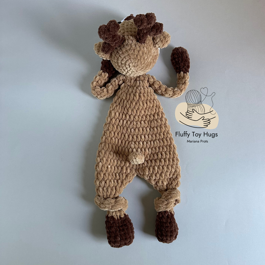 Christmas Reindeer Lovey Snuggler – Crochet Pattern PDF