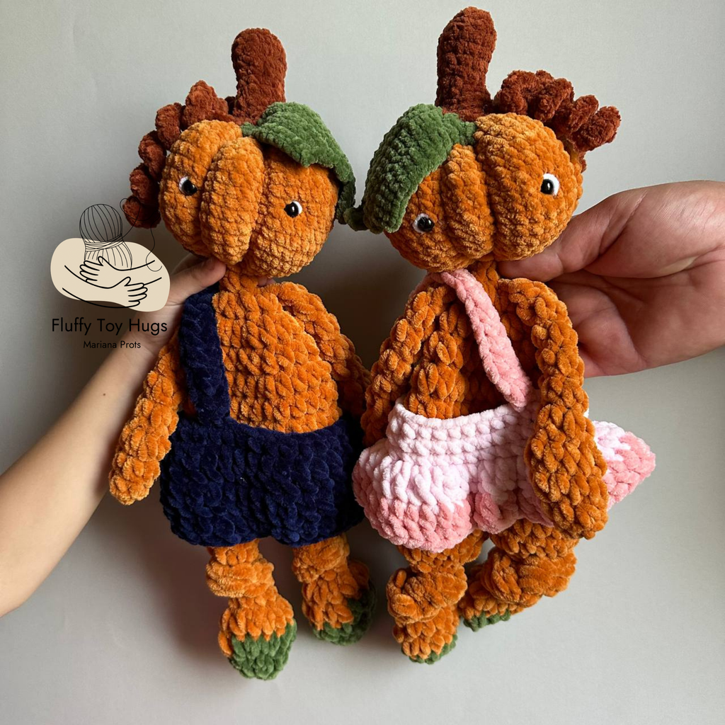 Mini Pumpkin Lovey Snuggler – Crochet Pattern PDF