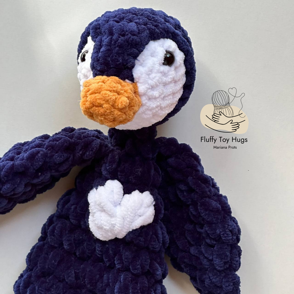 Mini Penguin Lovey Snuggler – Crochet Pattern PDF