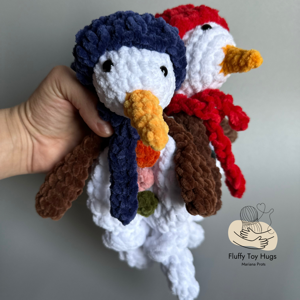 MINI Snowman Lovey Snuggler – Crochet Pattern PDF
