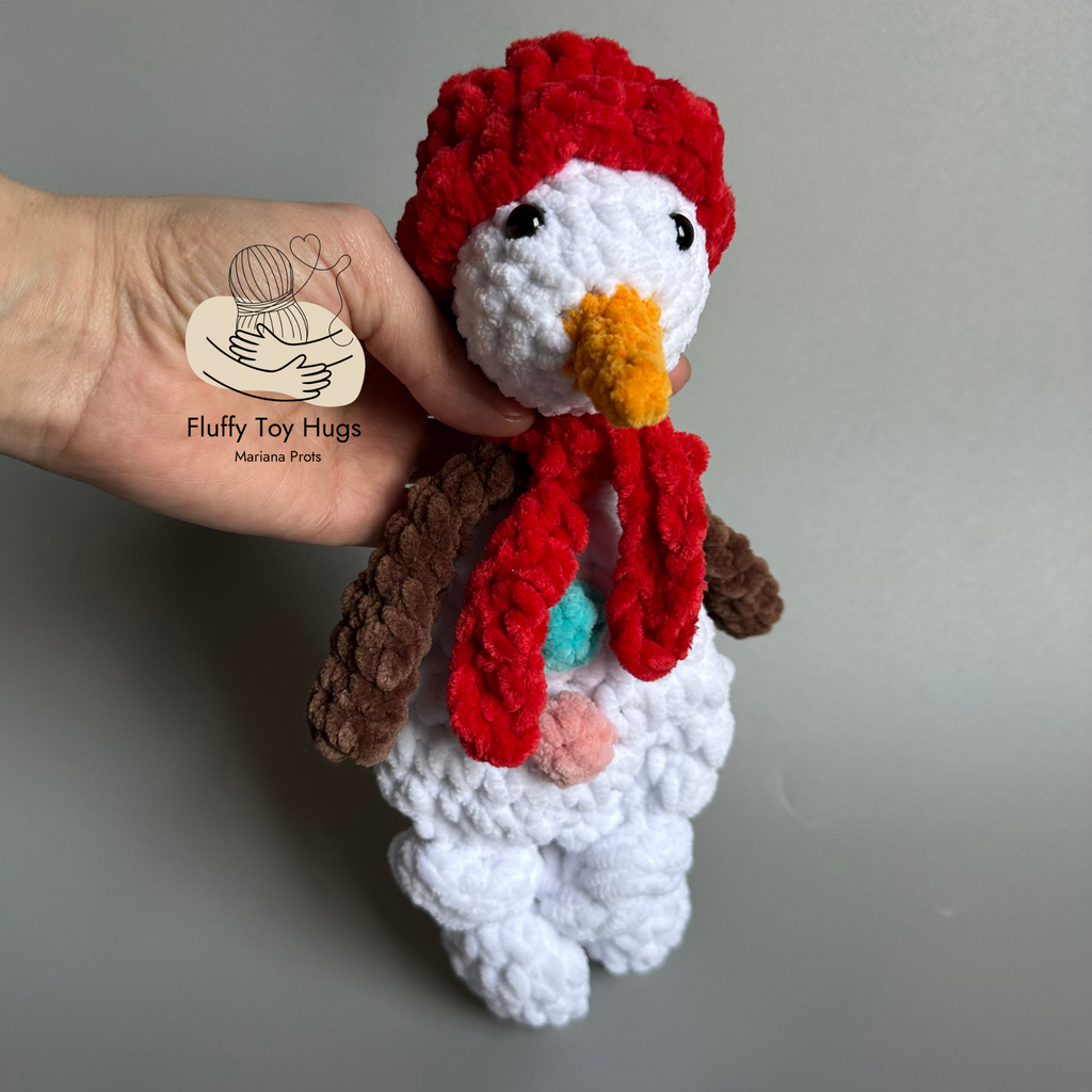MINI Snowman Lovey Snuggler – Crochet Pattern PDF