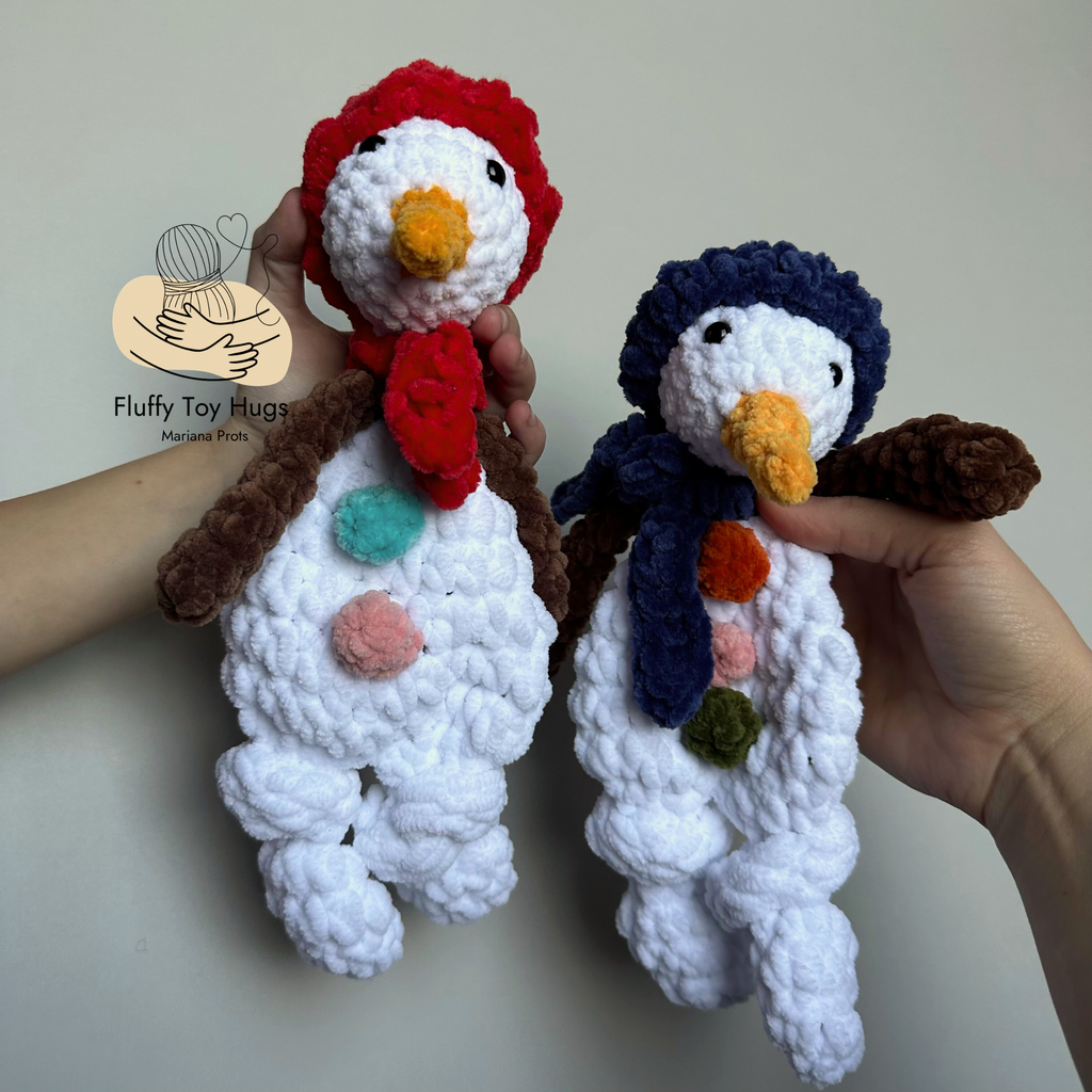 MINI Snowman Lovey Snuggler – Crochet Pattern PDF