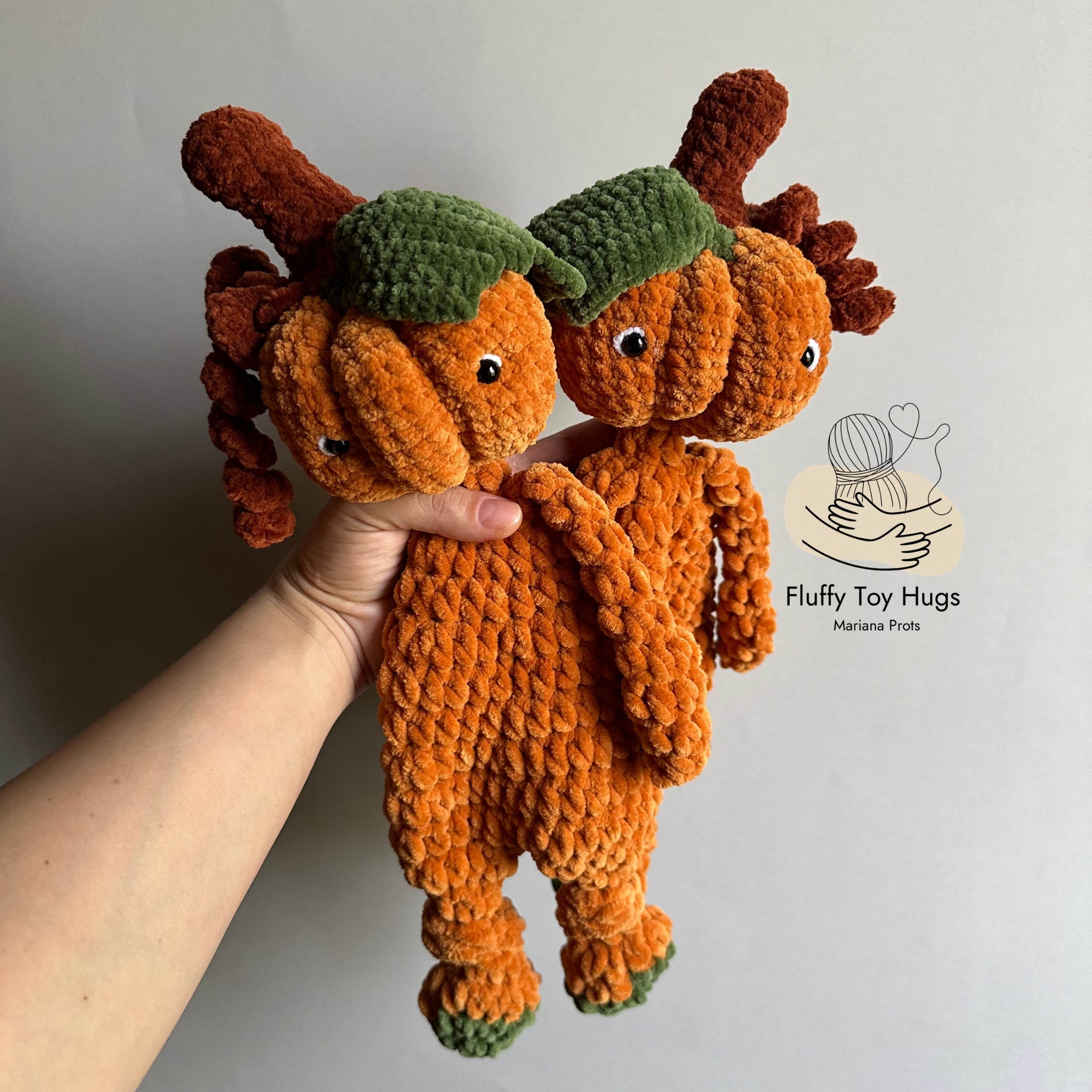 Mini Pumpkin Lovey Snuggler – Crochet Pattern PDF