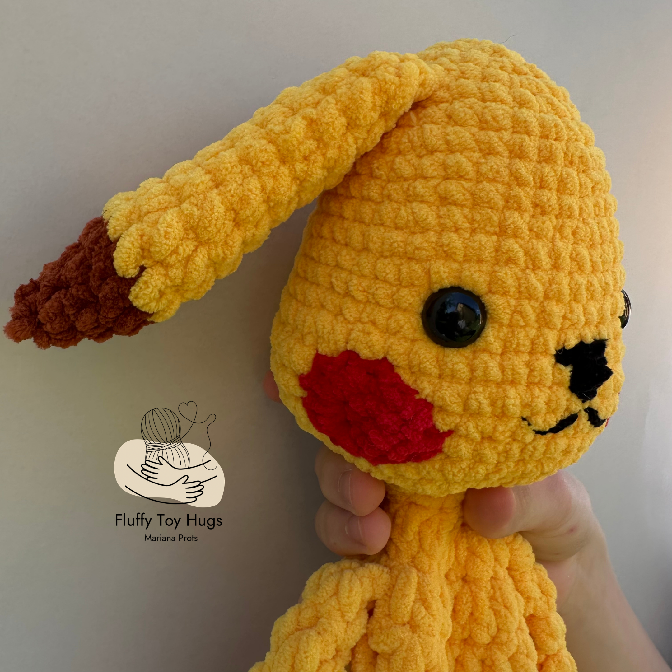 Electric Mouse Lovey Snuggler – Crochet Pattern PDF