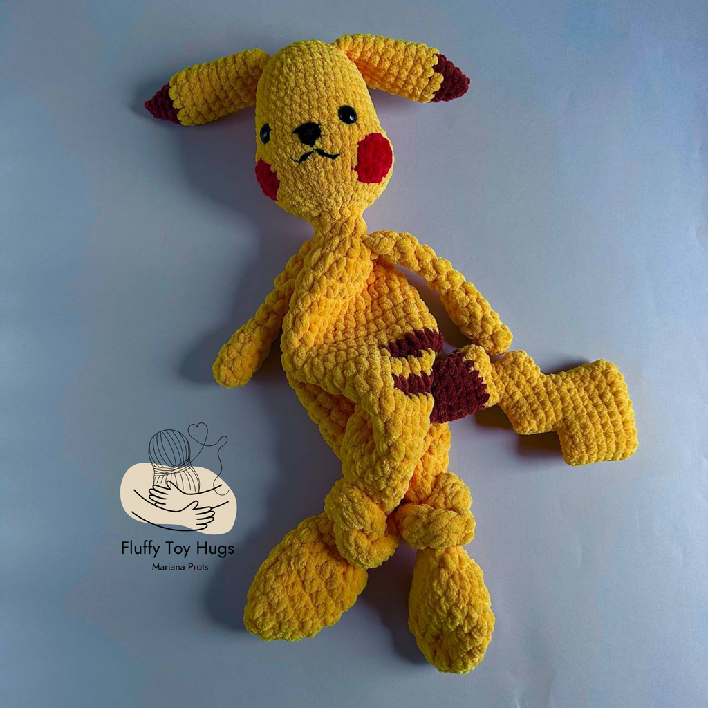 Electric Mouse Lovey Snuggler – Crochet Pattern PDF