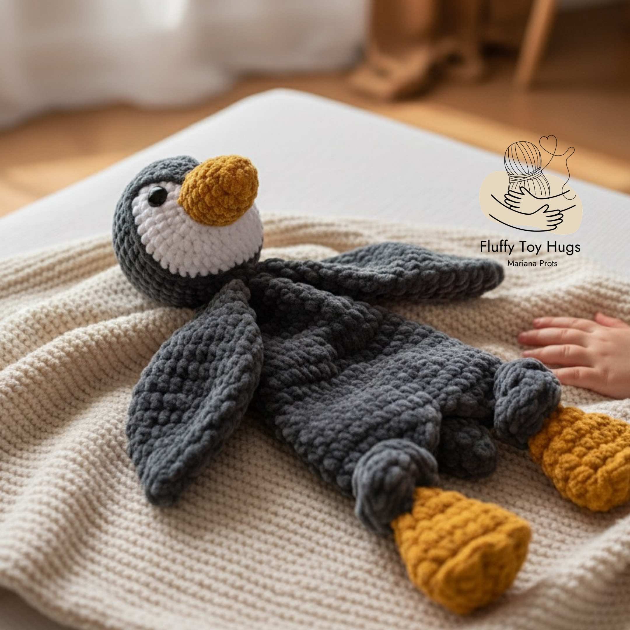 Penguin Crochet Pattern PDF | Lovey Snuggler