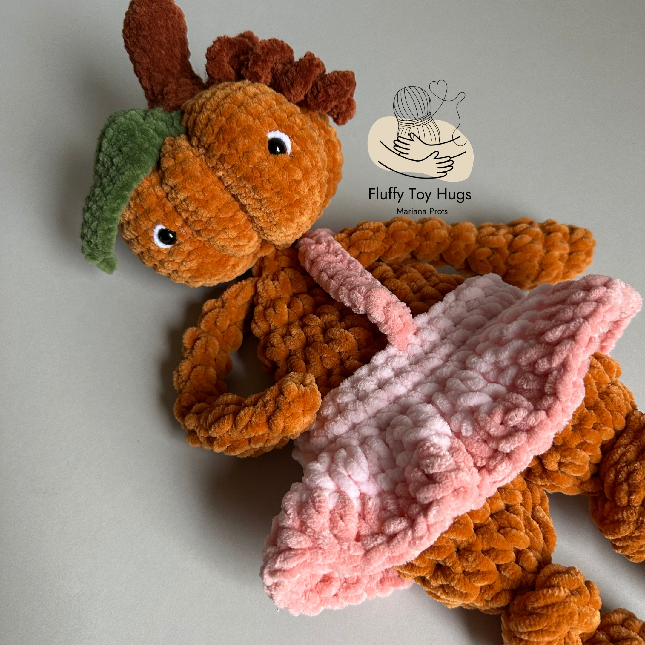 Mini Pumpkin Lovey Snuggler – Crochet Pattern PDF