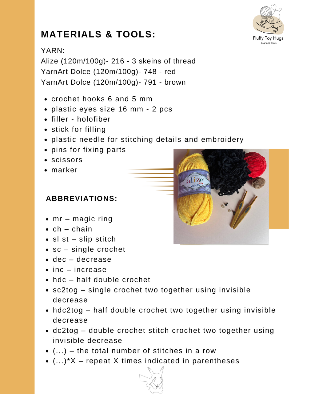 Electric Mouse Lovey Snuggler – Crochet Pattern PDF