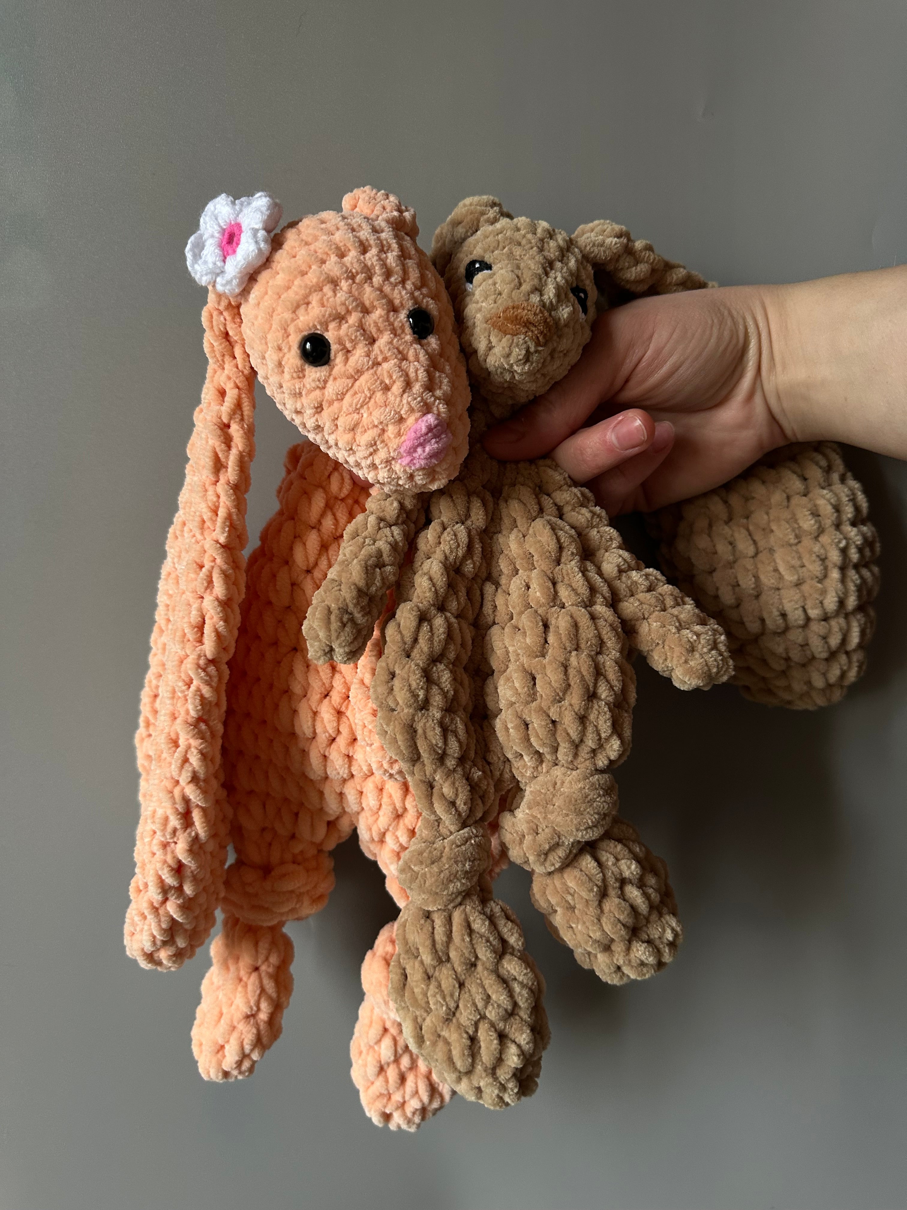 Crochet Bunny Pattern PDF | 2 Sizes Mini & Large Amigurumi Rabbit Lovey