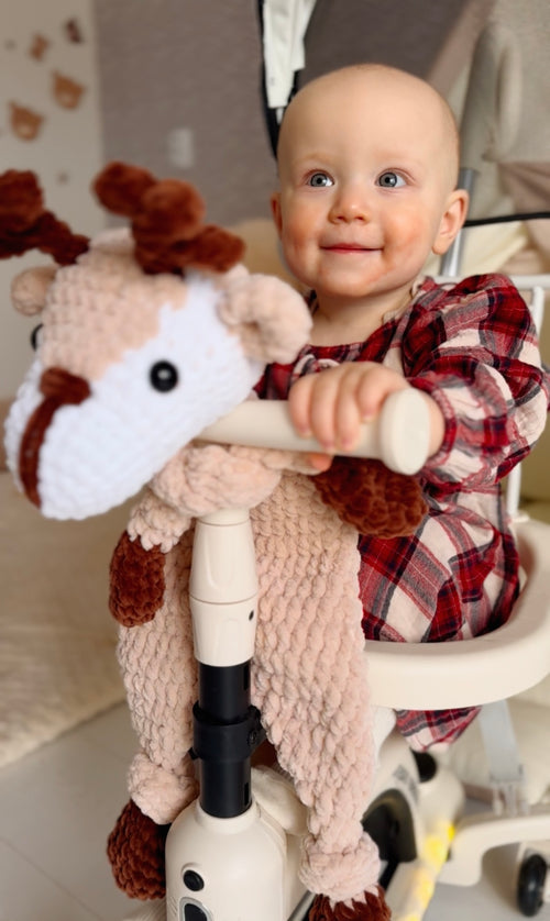 Christmas Reindeer Lovey Snuggler – Crochet Pattern PDF