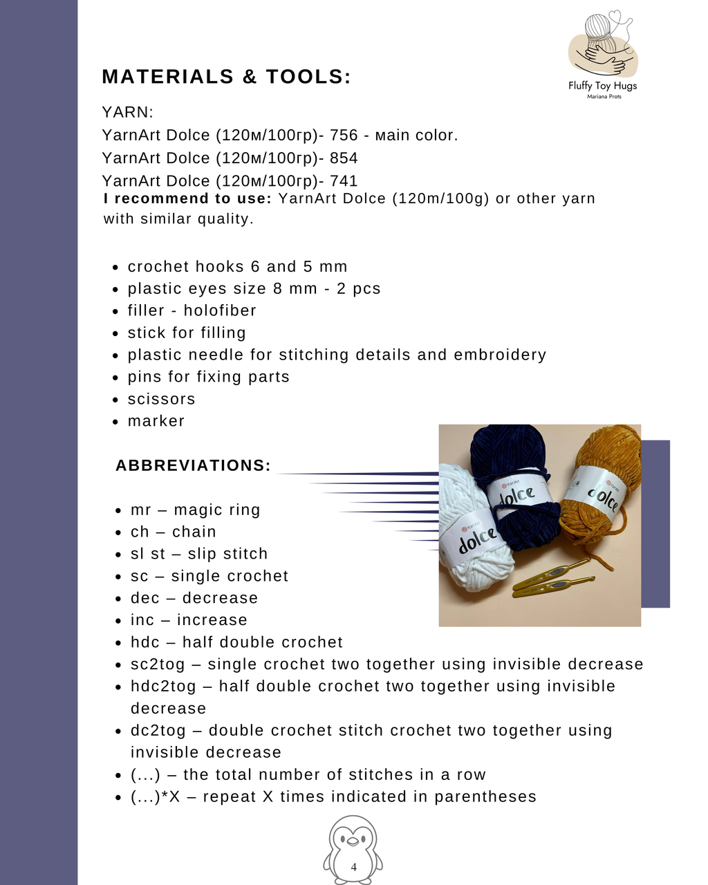 Mini Penguin Lovey Snuggler – Crochet Pattern PDF