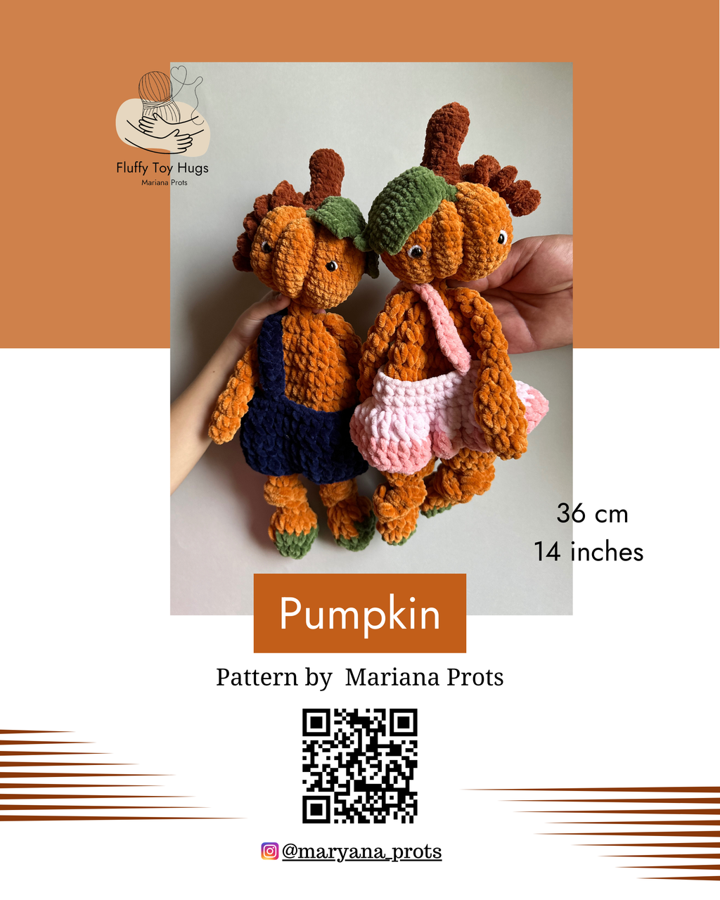 Mini Pumpkin Lovey Snuggler – Crochet Pattern PDF