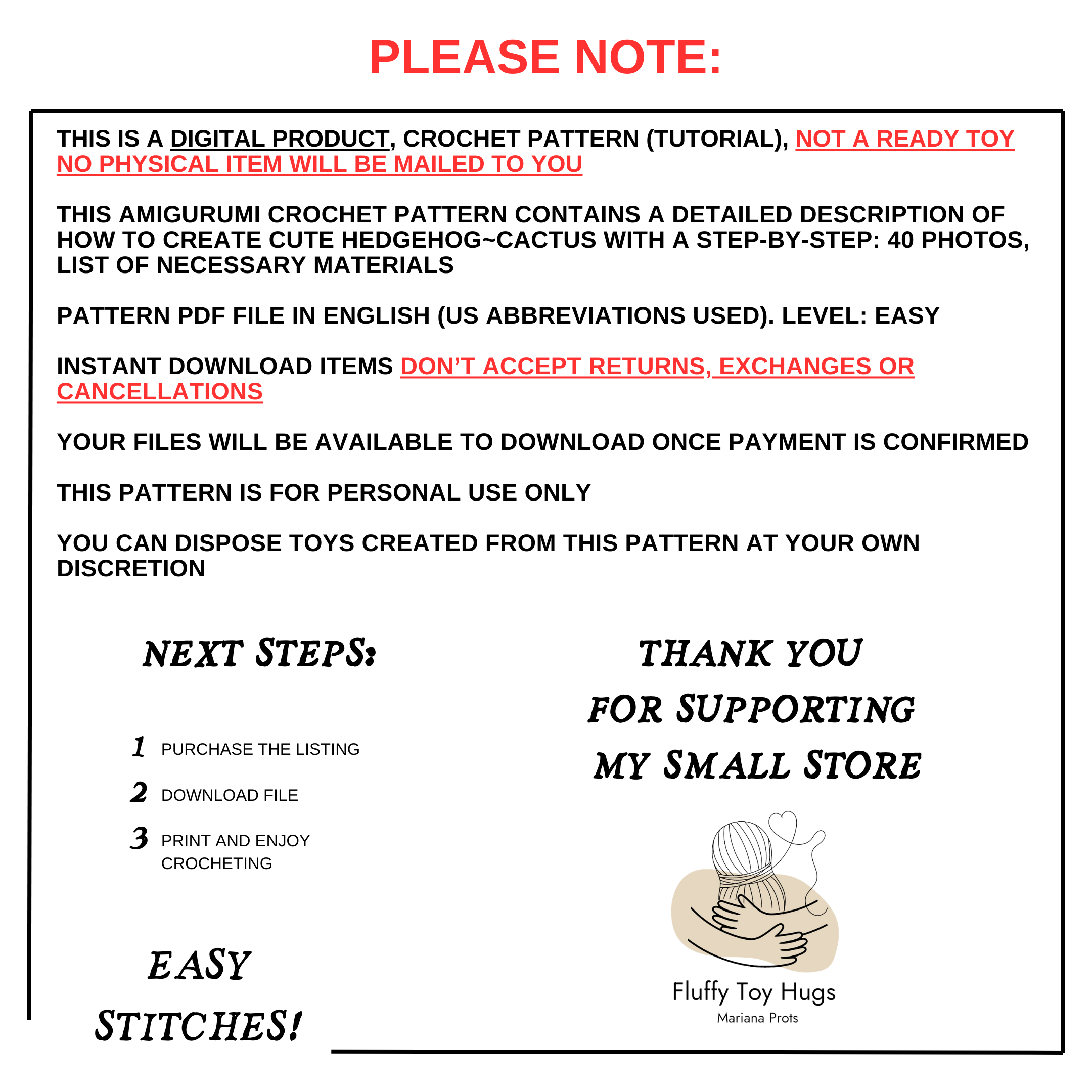 Sunflower Crochet Pattern PDF | Lovey Snuggler