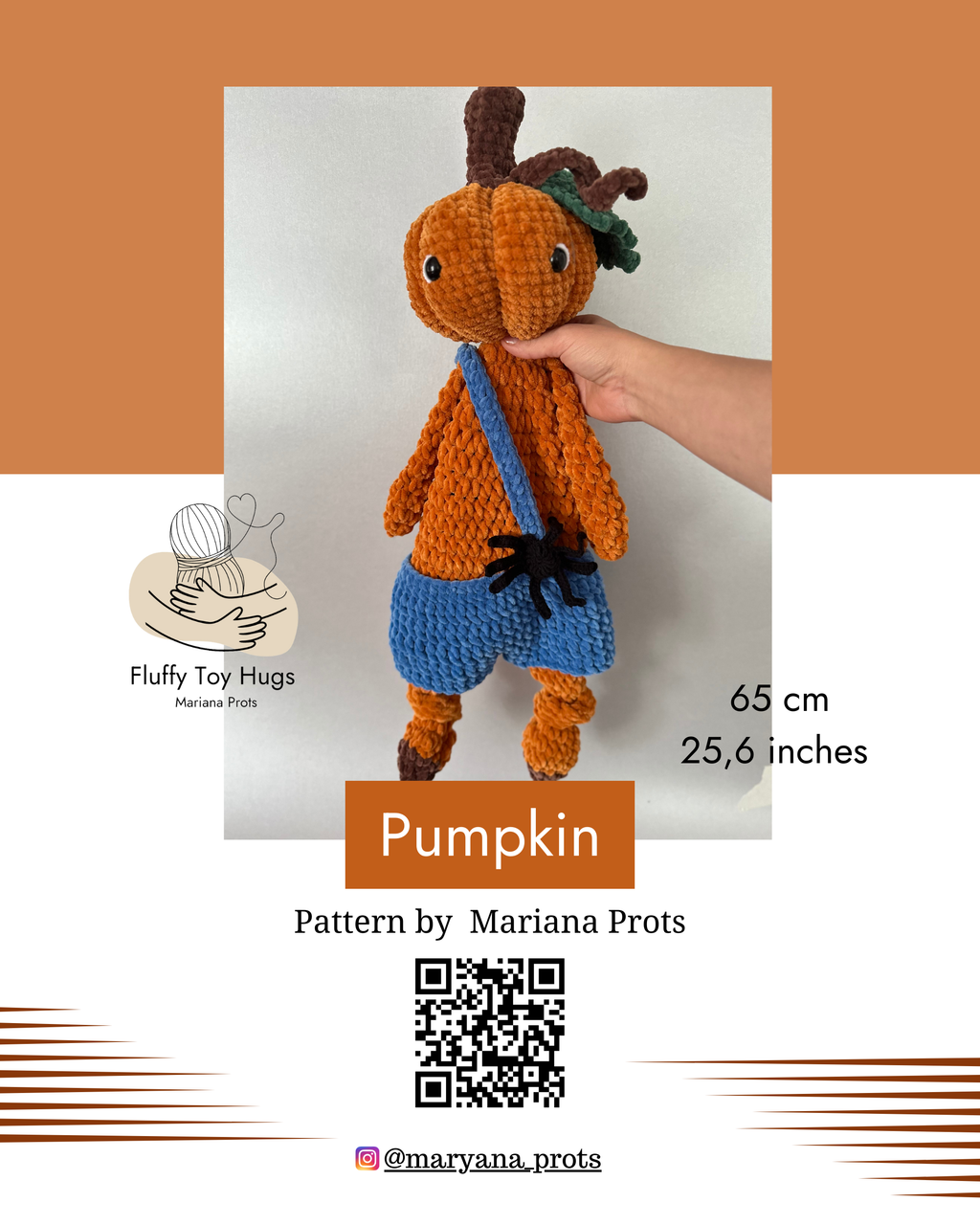 Pumpkin XL Lovey Snuggler – Crochet Pattern PDF