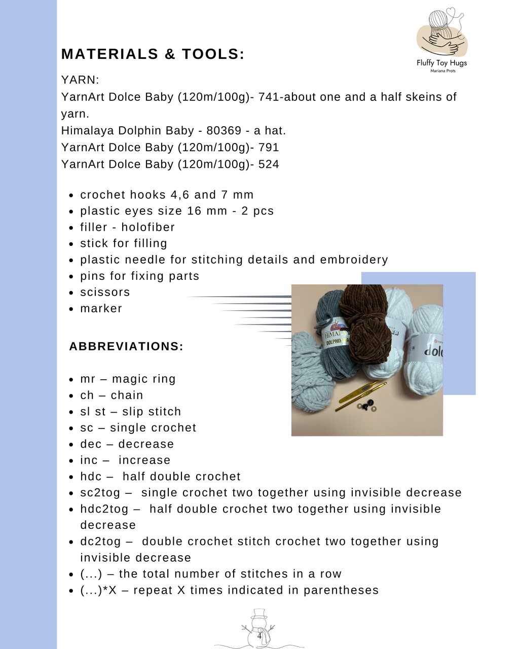 Snowman Crochet Pattern PDF | Lovey Snuggler