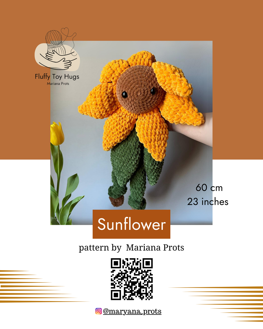 Sunflower Crochet Pattern PDF | Lovey Snuggler