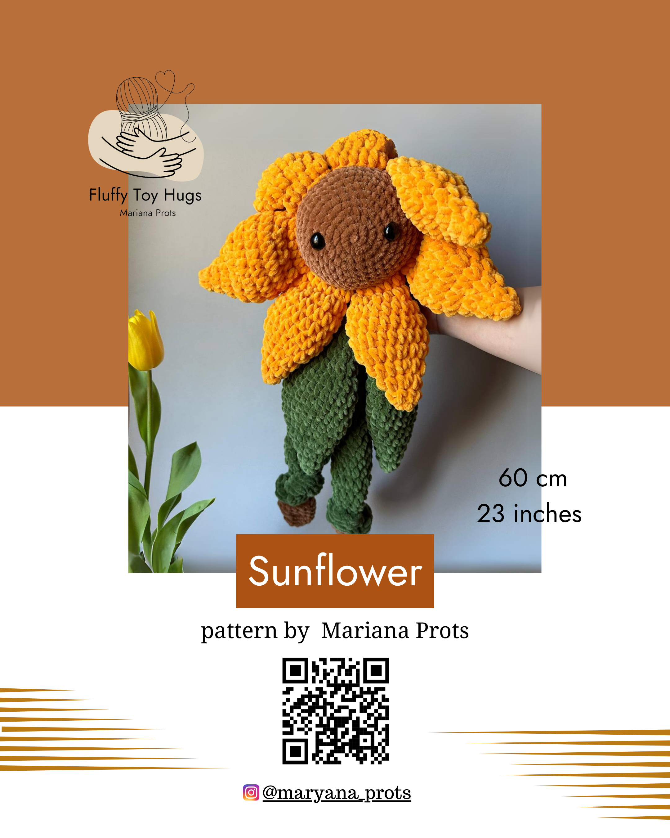 Sunflower Crochet Pattern PDF | Lovey Snuggler