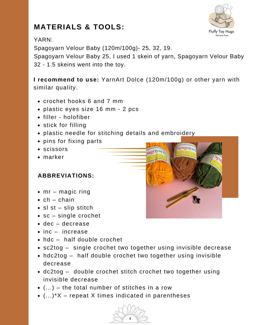 Sunflower Crochet Pattern PDF | Lovey Snuggler