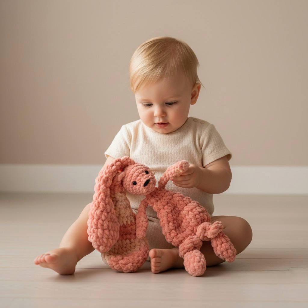 Crochet Sunflower & Mini Bunny Pattern Bundle | 2 PDF Lovey Snuggler Toys