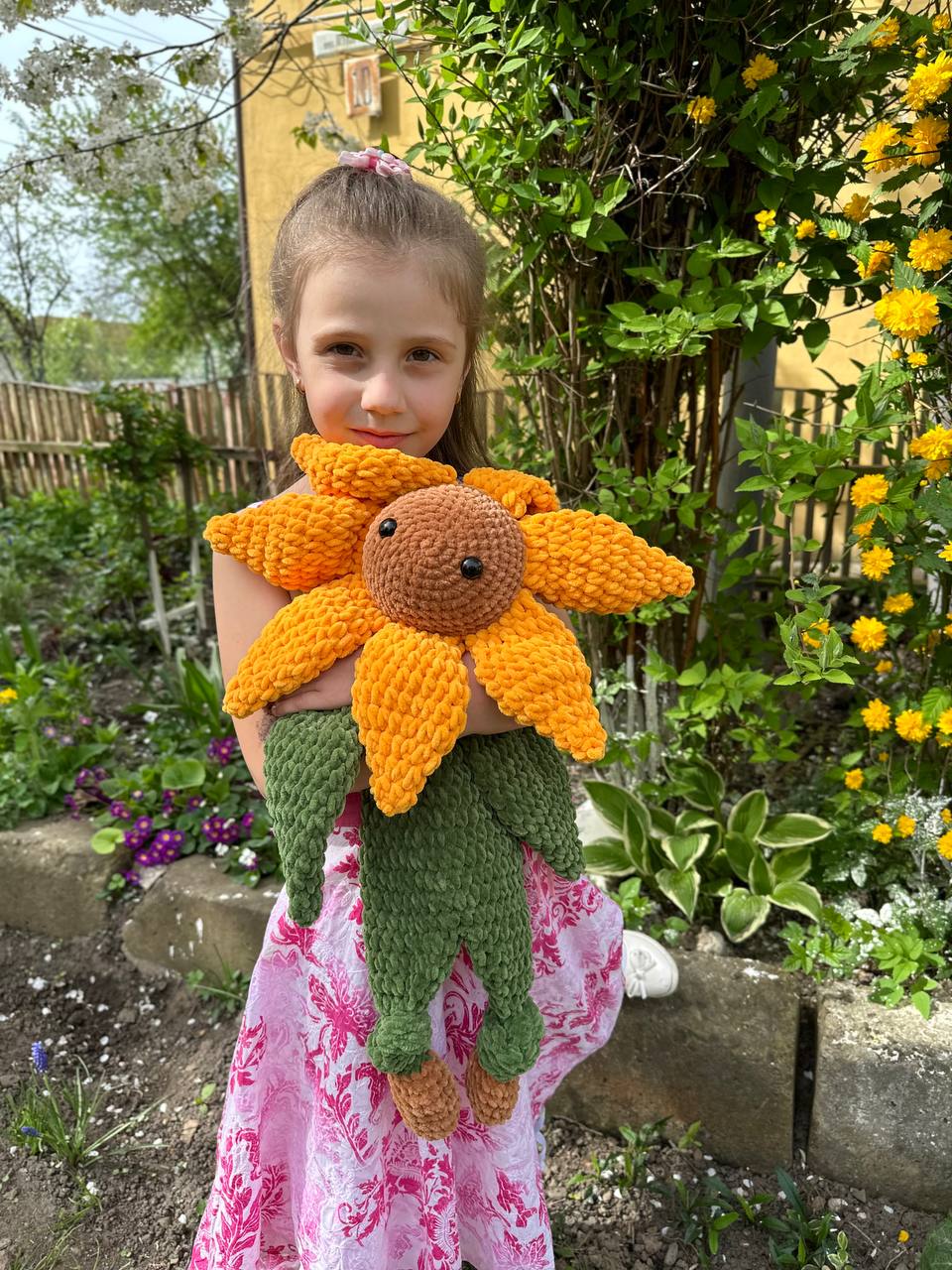 Crochet Sunflower & Mini Bunny Pattern Bundle | 2 PDF Lovey Snuggler Toys