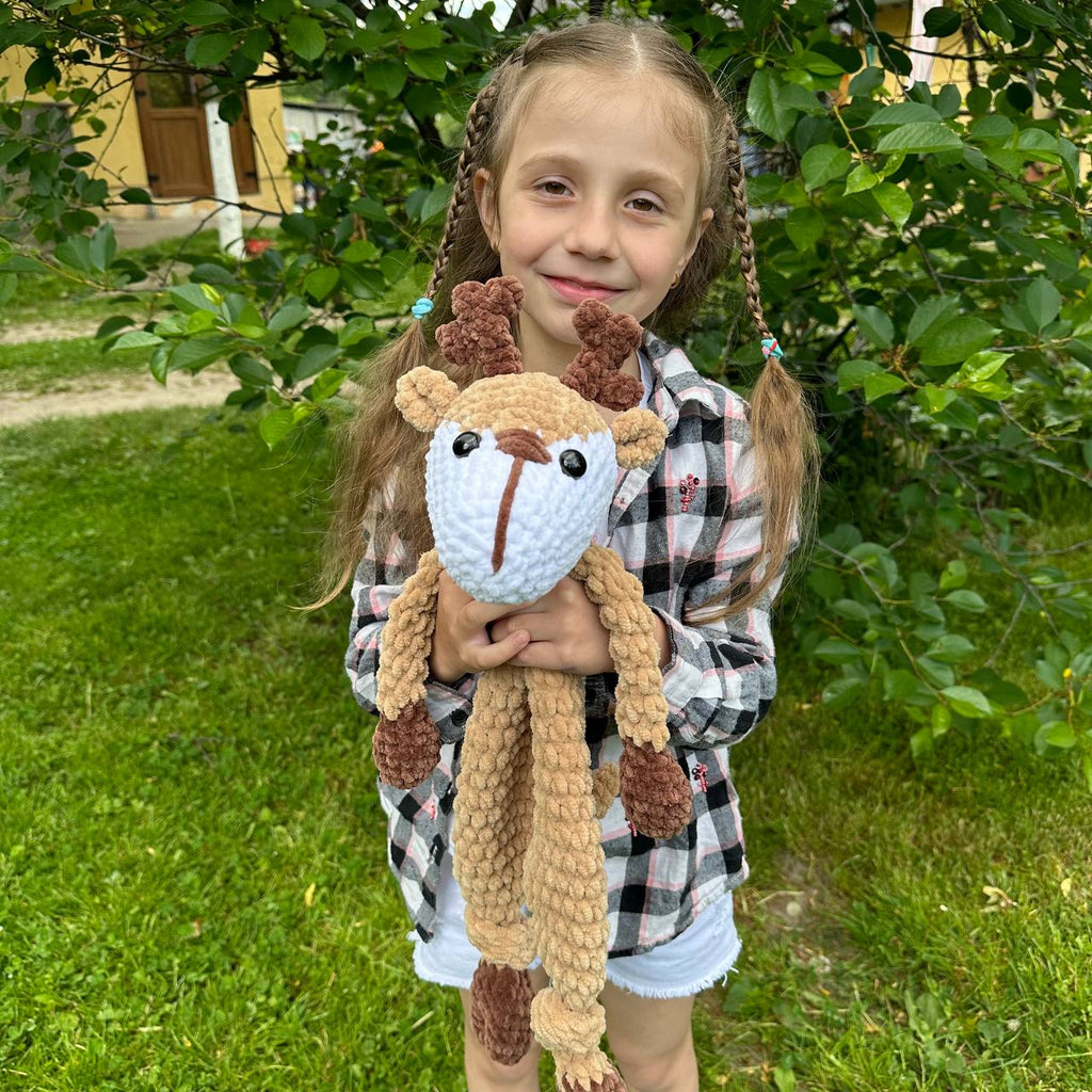 Christmas Reindeer Lovey Snuggler – Crochet Pattern PDF