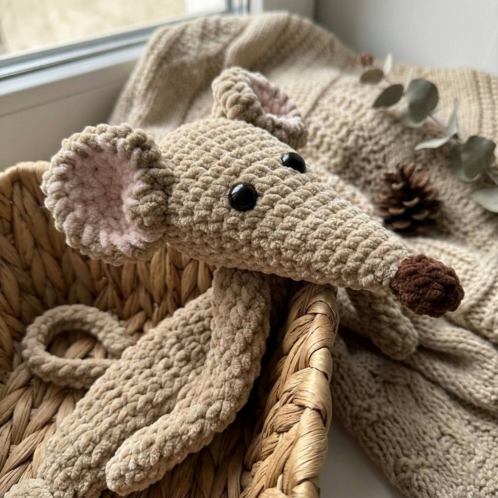 Crochet Rat Lovey Snuggler Pattern PDF
