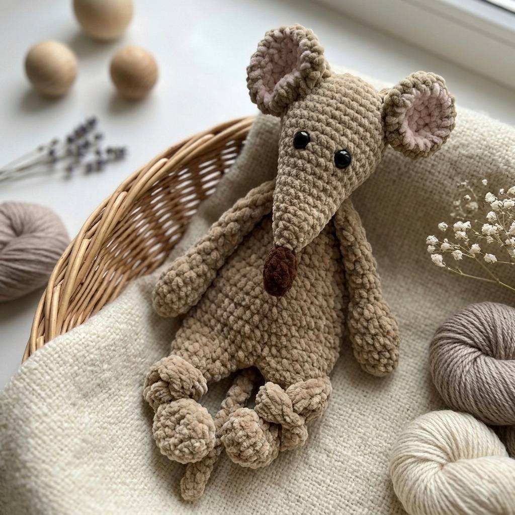 Crochet Rat Lovey Snuggler Pattern PDF