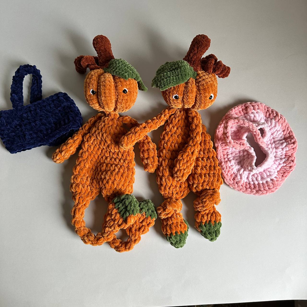 Mini Pumpkin Lovey Snuggler – Crochet Pattern PDF