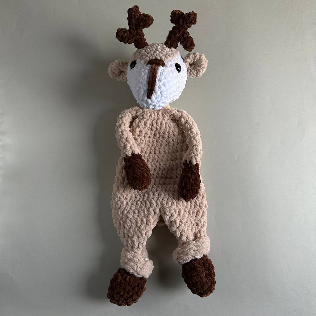 Christmas Reindeer Lovey Snuggler – Crochet Pattern PDF