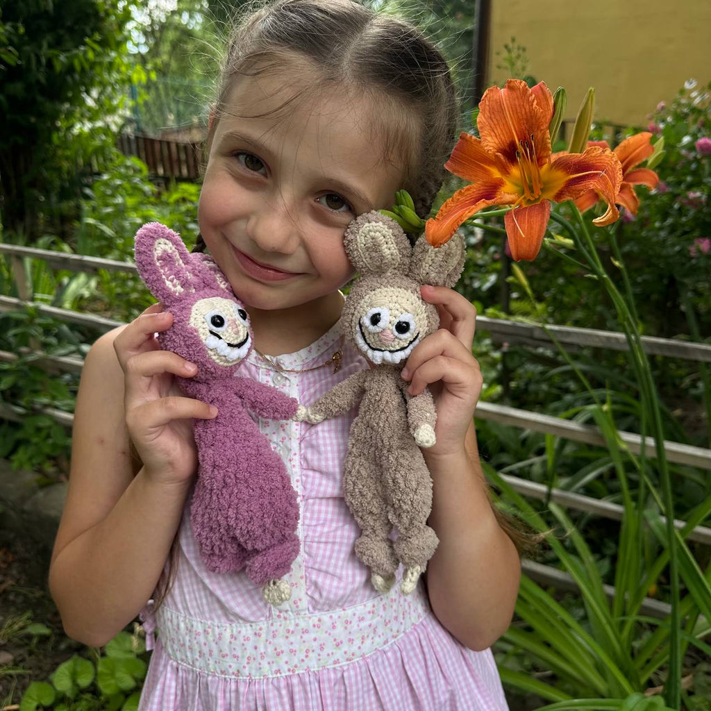 Crochet Monster Lovey Snuggler Pattern PDF | Baby Security Blanket | Stuffed Monster with Knotted Legs
